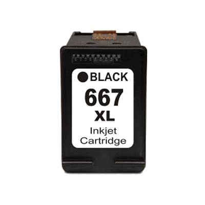 Cartucho de Tinta Compatível HP 667XL Preto BK Ollix 14ml