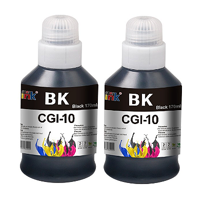 Kit Tinta Compatível Canon GI-10 2 Un. Preto BK | GL10 | Gi10 | 6010 | 7010 | Star Ink 140ml