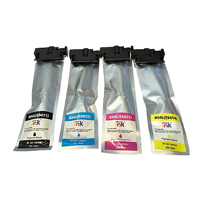 Kit Bolsa de Tinta Compatível Epson E9411 E9412 E9413 E9414 | CMYK | R04L | Pigmentada | C5210 | 5290 | 5710 | 5790 | 5210