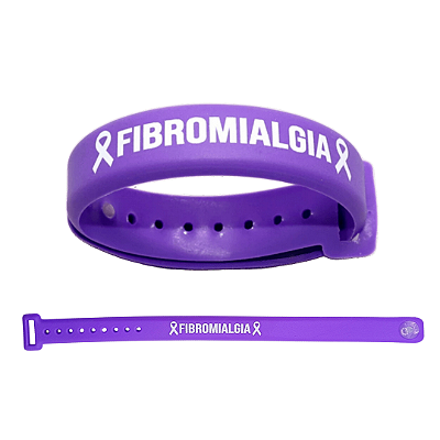 Pulseira de Identificação Fibromialgia Tamanho Adulto de Silicone