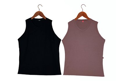 kit com 2 regata masculina