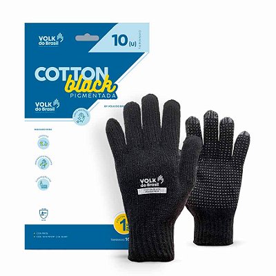 LUVA COTTON BLACK PIGMENTADA VOLK CA 36347