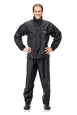 CONJUNTO MOTOQUEIRO NYLON COM GOLA PANTANEIRO.