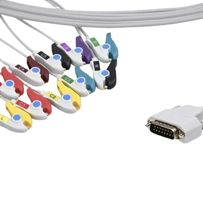 CABO PARA ELETROCARDIÓGRAFO 10 VIAS COM RABICHOS FIXOS COMPATÍVEL COM BIONET NEOPINCH