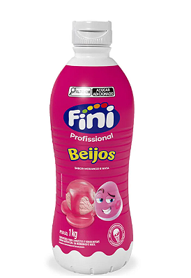 Cobertura beijos de morango fini 1kg