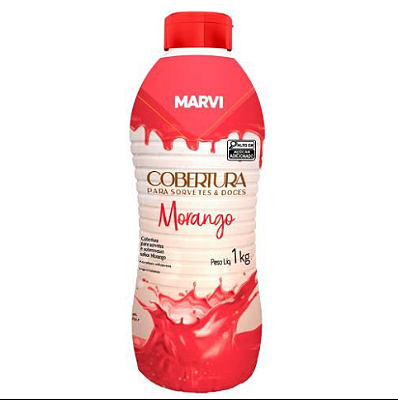 Cobertura morango 1kg Marvi