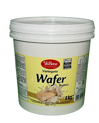 Variegato Wafer Branco Vabene 4kg – Recheio Cremoso com Pedaços para Sorvetes e Açaí