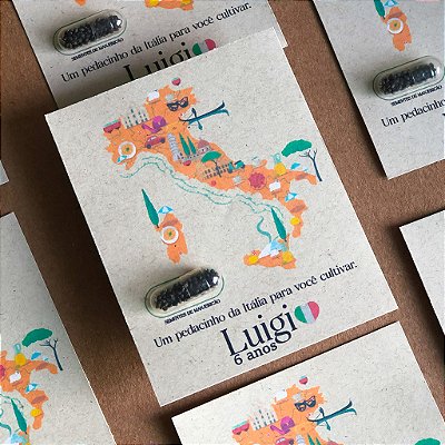 Card e Eco Cápsula com Sementes | Arte Itália