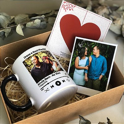 Presente Kit Dia dos Namorados - Caixa Caneca Spotify Personalizada