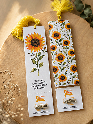 Marcador de Livro e Eco Cápsula com Sementes | Setembro Amarelo