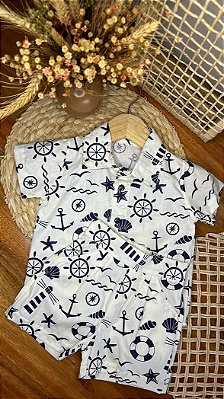 Conjunto Marítimo Camisa e Short