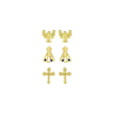 Brinco Trio Espírito Santo, Nossa Senhora e Cruz