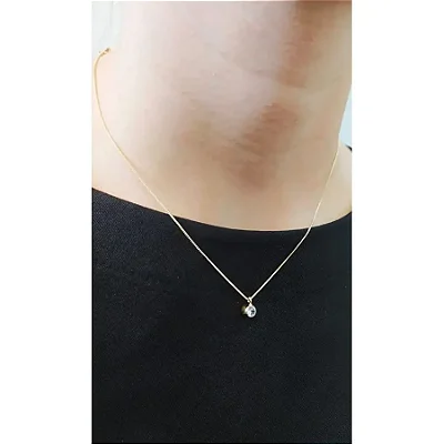 Gargantilha Veneziana com Ponto de Luz de 5mm e 39,5cm