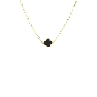 Choker Elos Ovais Trevo 14x14mm