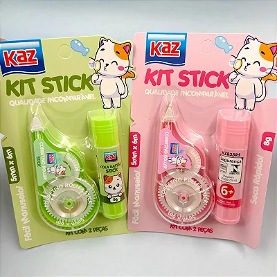 KIT STICK Corretivo 5mmx6m + Cola Bastão 8g