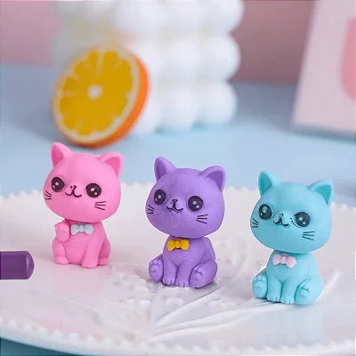 Borracha Ponteira 3D Gatinho
