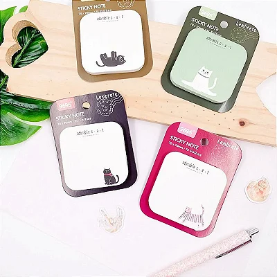 Bloco de Notas Adesivado Fun Cat • 75F