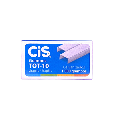 Grampos Galvanizados TOT-10 • Caixinha 1.000 unid.