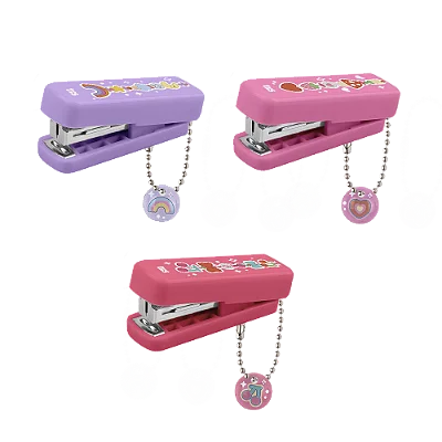 Mini Grampeador com Chaveiro + 100 Grampos Holic Munch