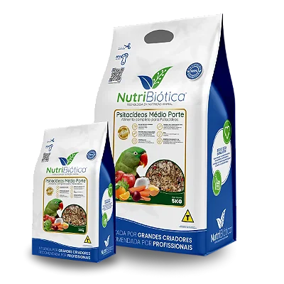 NUTRIBIOTICA PSITACÍDEOS MÉDIO PORTE