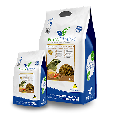 NUTRIBIOTICA TRINCA FERRO FLOCADA LARVAS, FRUTAS E OVOS