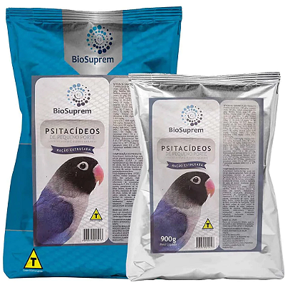 Ração Extrusada Psitacídeos Pequeno Porte Biosuprem 900gr