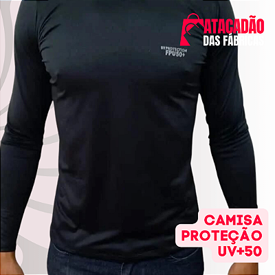 CAMISA PROTEÇÃO UV50+ P,M,G,GG ( 10 UNIDADES)