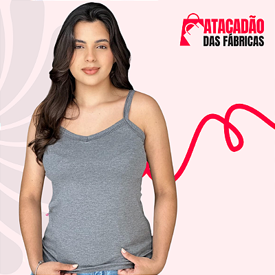 REGATA LISA ALÇA FINA TAM U (10 UNIDADES)