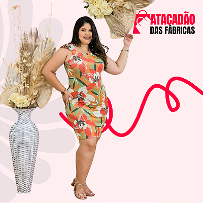 VESTIDO MALHA LEILA PLUS (10 UNIDADES) PREF 002