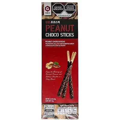 Palitos de Chocolate  Sabor Amendoim - Chock Stick (54G)
