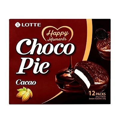 Choco Pie Bolinho de Chocolate Cacau CAIXA 12 UNIDADES