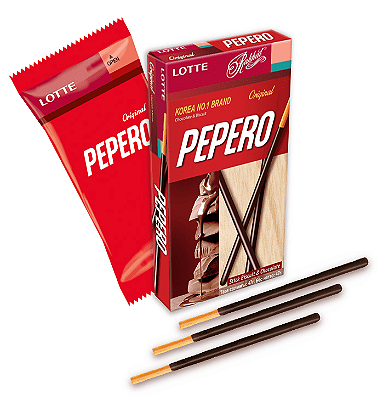 Pepero Biscoito Palito Chocolate Original - 47G