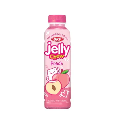 Suco Jelly Chew Sabor Pêssego com nata de coco 500ml