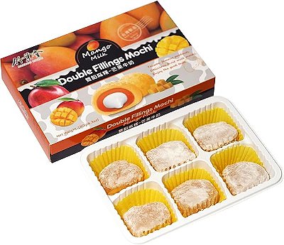 BAMBOO HOUSE BOLINHO DE ARROZ MOTI C/ RECHEIO DUPLO SB LEITE E MANGA