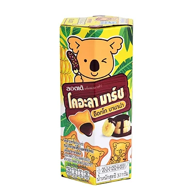 BISCOITO LOTTE KOALA SABOR CHOC C/ BANANA 37GR