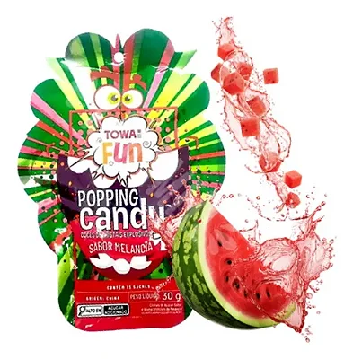 BALA EXPLOSIVA  POPPING CANDY SB MELANCIA 30G