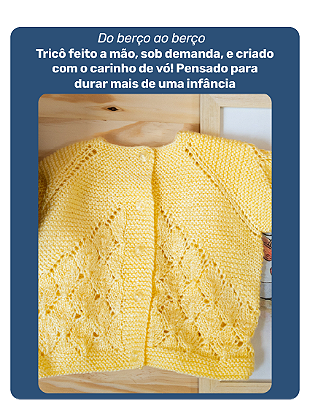 Tricô feito a mão sob demanda