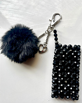 Porta Isqueiro ou Gloss Preto Coração