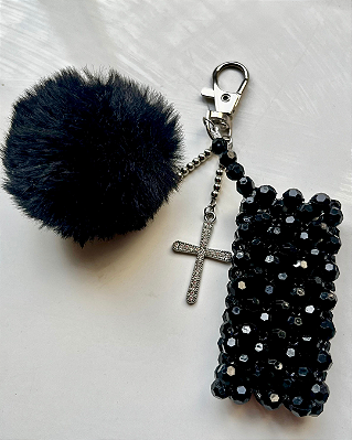 Porta Isqueiro ou Gloss Preto Cruz