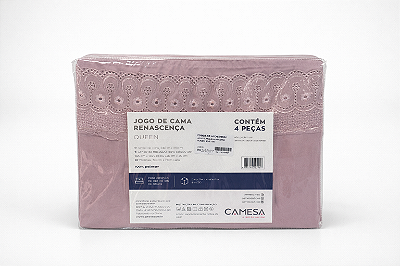 Jogo de Cama Queen 4 peças microfibra Renascença Camesa cores sortidas