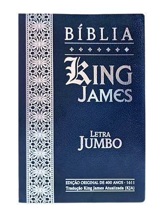 bliblia letra jumbo King James coverbook azul