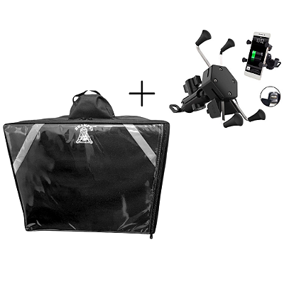 Kit Bag 45 litros com bolsinho + Suporte de celular