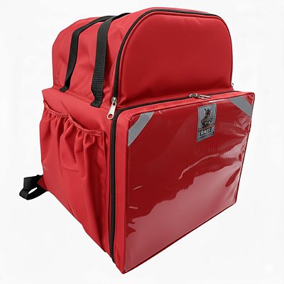 Bag oxford 45 litros Laminada com bolso grande Laminado vermelho