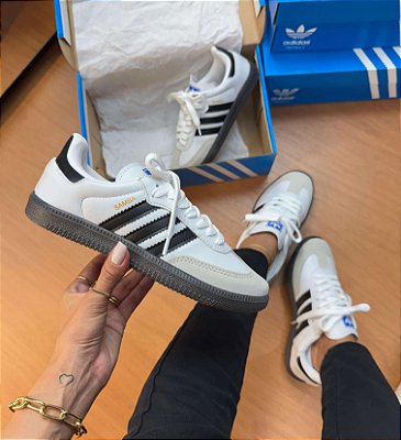 Tênis Adidas Samba branco/preto - Linha premium