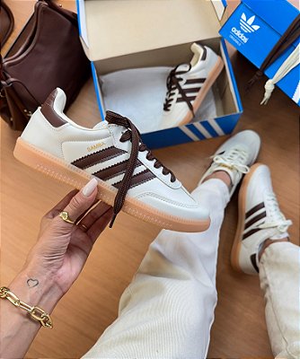 Tênis Adidas Samba OG OFF/Chocolate - Linha Premium