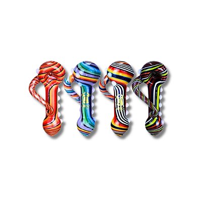 Pipe de Vidro Wigwag Shell Abduzido