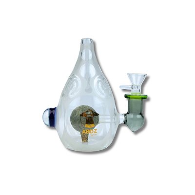 Bong de Vidro Abduzido Gold Line Maori Pequeno Sphere Drop Green