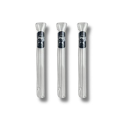 Kit 3 Piteiras de Vidro Simples Bocal Flat