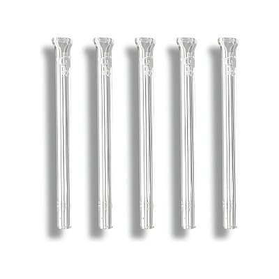 Kit 5 Piteiras de Vidro Simples Bocal Flat