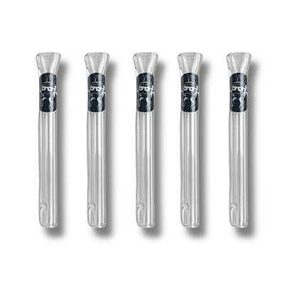 Kit 5 Piteiras de Vidro Simples Bocal Flat